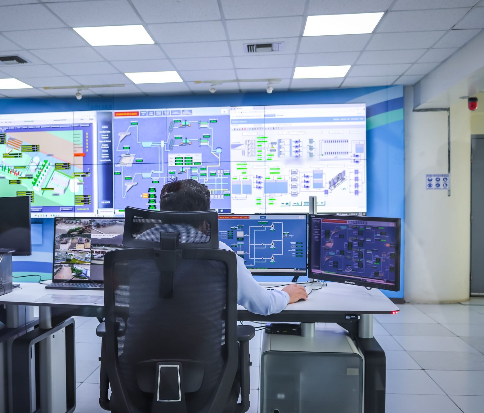 A security operations control room
