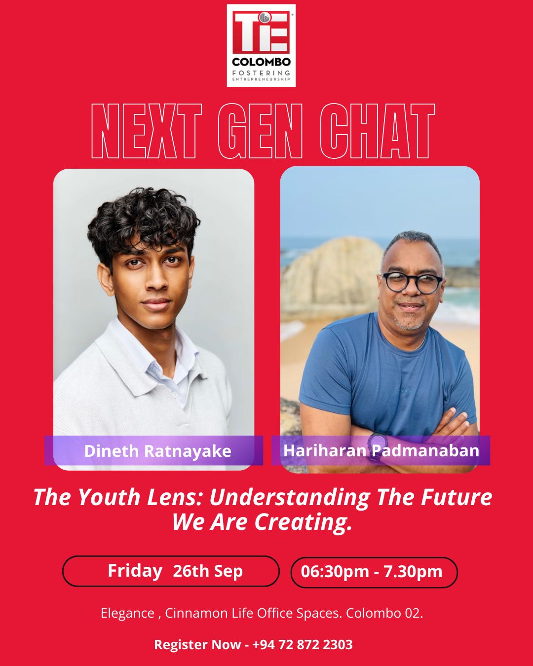 TiE Colombo Next Gen Chat flyer